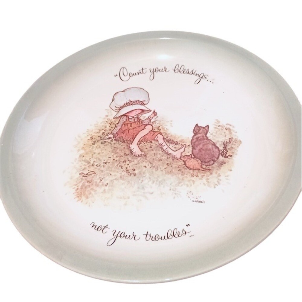 Vintage Holly Hobbie Collector Plate Count Your Blessings Not Your